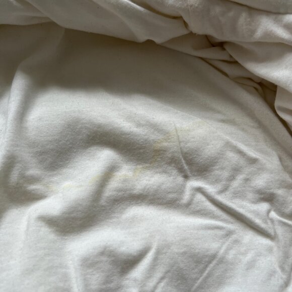 Y2k bebe jacket womens XS white faux fur hooded pom pom cropped hoodie vintage - Picture 13 of 15